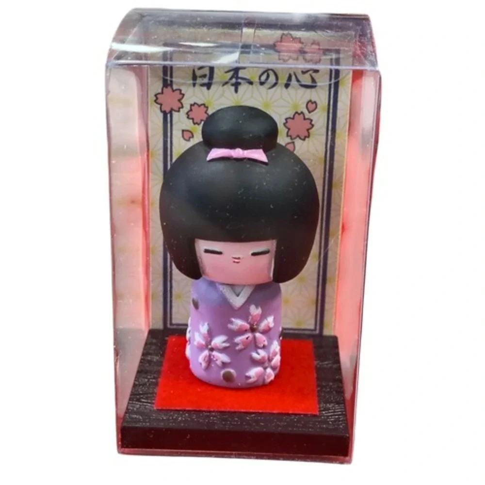 Japanese Kokeshi With Flower Outfit Heart of Japan 2.5